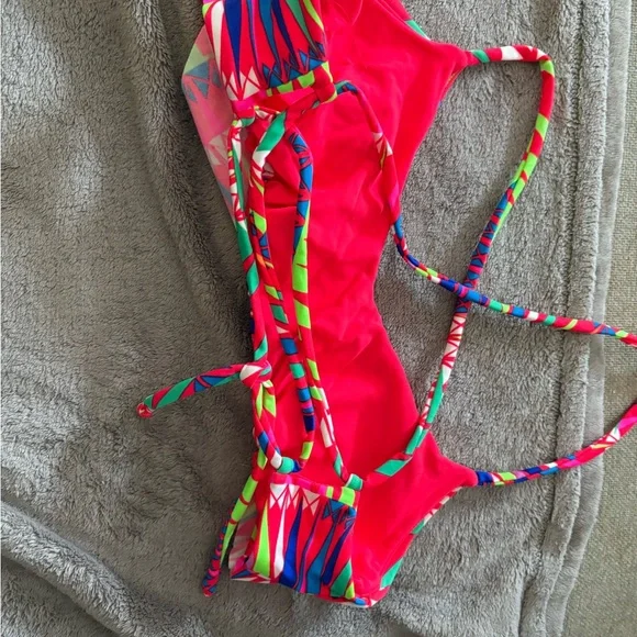 MARA HOFFMAN Colorful Geometric Bikini Top